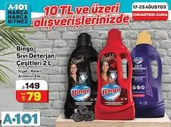 BİNGO SIVI DETERJAN ÇEŞİTLERİ 2 L